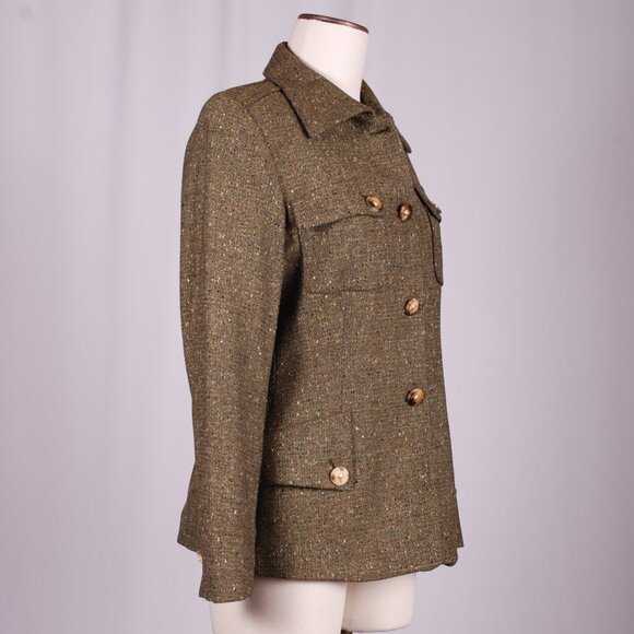 VTG Escada Tweed Safari Blazer, Sz - 38 (US 6) - Picture 3 of 6